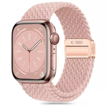 Nylonarmband für Apple Watch 4 /5 /6 /7 /8 /9 /SE /ULTRA 1 /2 (42 / 44 / 45 / 49 mm) NylonMag Dusty Rose