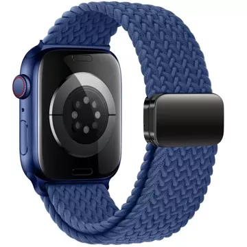 Nylonarmband für Apple Watch 4 / 5 / 6 / 7 / 8 / 9 / SE / ULTRA 1 / 2 (42 / 44 / 45 / 49 mm) NylonMag Montego Blue