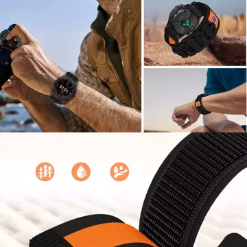 Nylonband für Garmin Fenix ​​​​5x / 6x / 7x / Pro / Descent / Tactix / Enduro (26 mm) Alogy Nylonband Schwarz