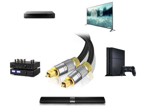 Optisches Digitalkabel Alogy 6,0 mm Audio TV PC 1,8 m Kabel