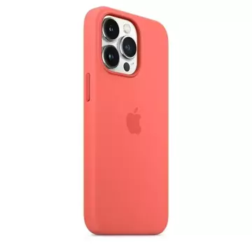 Original Apple Schutzhülle MM2E3ZM/A für Apple iPhone 13 Pro / 13 6.1" MagSafe pomelo/pomelo pink Silikonhülle