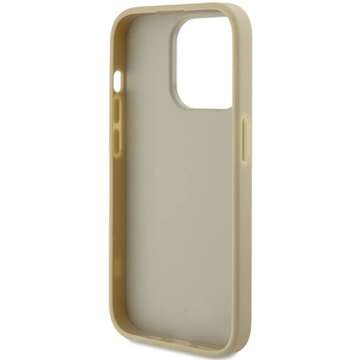 Original GUESS Hardcase GUHCP15LHG4SGD Hülle für iPhone 15 PRO (Fixed Glitter Big 4G / Gold)