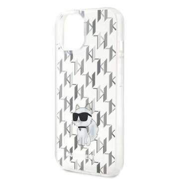 Original KARL LAGERFELD Hardcase KLHCP15SHNCMKLT Hülle für iPhone 15 (Monogramm / Transparent)