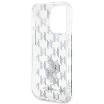 Original KARL LAGERFELD Hardcase KLHCP15XHNCMKLT Hülle für iPhone 15 PRO MAX (Monogramm / transparent)