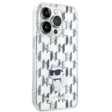 Original KARL LAGERFELD Hardcase KLHCP15XHNCMKLT Hülle für iPhone 15 PRO MAX (Monogramm / transparent)