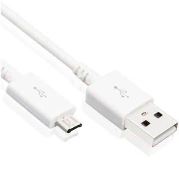 Original Samsung Micro-USB-Kabel USB-A 2.0 ECB-DU4EWE 1,5 m großes weißes Kabel