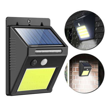 Outdoor LED Solarlampe mit Bewegungs- und Dämmerungssensor 48 COB LED