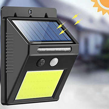 Outdoor LED Solarlampe mit Bewegungs- und Dämmerungssensor 48 COB LED