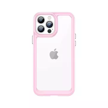 Outer Space Case für iPhone 12 Pro Hardcover mit Gelrahmen Pink