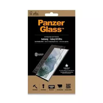 PanzerGlass E2E Microfracture Glas für Samsung S22 Ultra G908 Case Friendly AntiBacterial schwarz/schwarz 7295