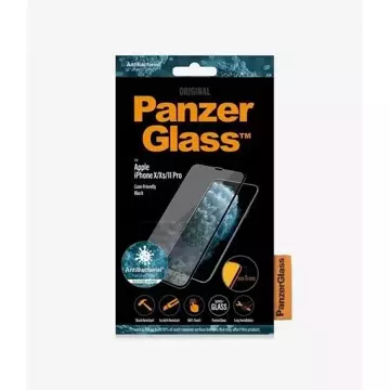 PanzerGlass E2E Super Glas für iPhone X/XS /11 Pro Case Friendly schwarz/schwarz