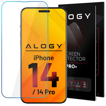 Panzerglas 9H Alogy Displayschutz für Apple iPhone 14/14 Pro