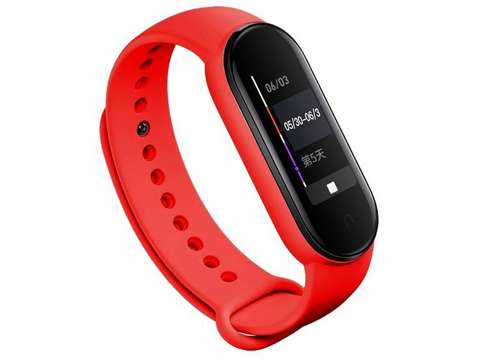 Pasek gumowy soft Alogy do Xiaomi Mi Band 5/6 Czerwony