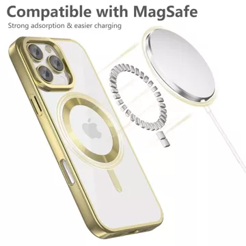 Passend für iPhone 16 Pro Max MagFlex MagSafe mit Satin Gold-Telefon