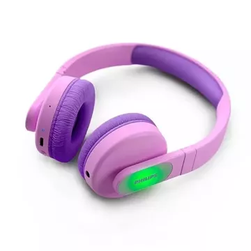 Philips kabellose Bluetooth-On-Ear-Kopfhörer für Kinder, rosa Tak4206pk