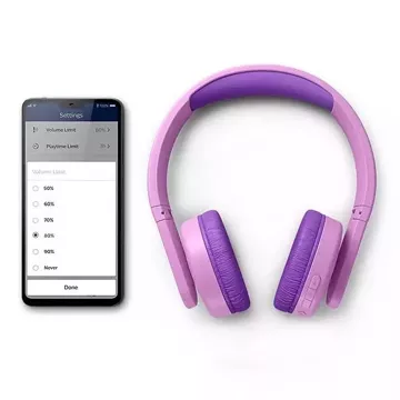 Philips kabellose Bluetooth-On-Ear-Kopfhörer für Kinder, rosa Tak4206pk