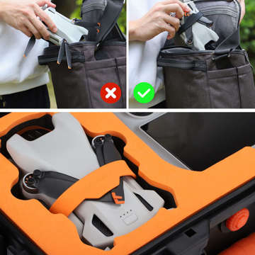 Protective Grip Guard Guard Propellerschutz Alogy Wings Drohnen-Armbänder für DJI Mini 3 Pro Schwarz &amp; Orange