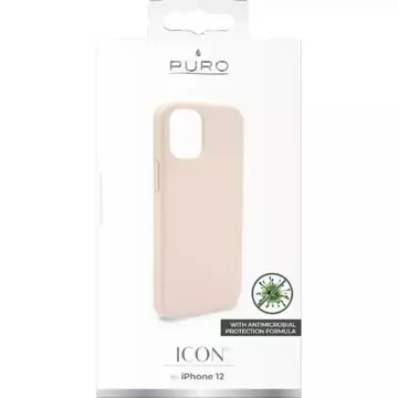 Puro ICON AntiMicrobial Hülle für iPhone 12 mini 5.4" pink/pink IPC1254ICONROSE