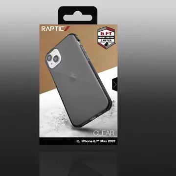 Raptic Clear Case iPhone 14 Plus gepanzerte Hülle grau