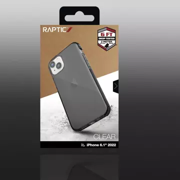 Raptic Clear Case iPhone 14 gepanzerte Hülle grau