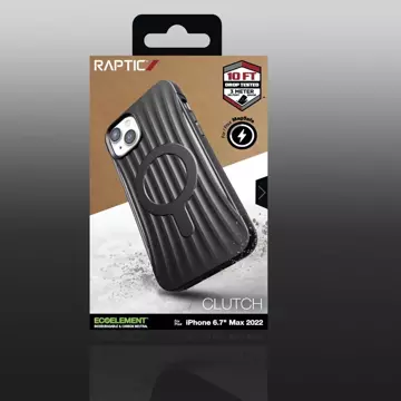 Raptic Clutch Built Case iPhone 14 Plus mit MagSafe Rückseite schwarz