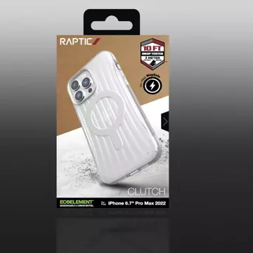 Raptic Clutch Built Case iPhone 14 Pro Max mit transparenter MagSafe-Rückseite