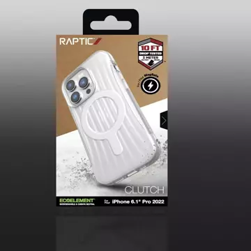 Raptic Clutch Built Case iPhone 14 Pro mit transparenter MagSafe-Rückseite