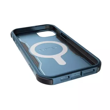 Raptic Fort Case iPhone 14 Plus mit gepanzerter blauer MagSafe-Hülle