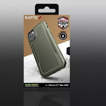 Raptic Fort Case iPhone 14 mit MagSafe Panzerhülle grün