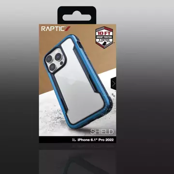 Raptic Shield Case iPhone 14 Pro gepanzerte Hülle blau