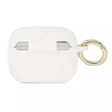 Ratet mal, GUAPSGGEH AirPods Pro Cover biały/white Silicone Glitter