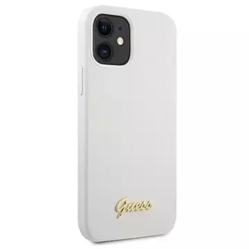 Ratet mal, GUHCP12SLSLMGWH iPhone 12 mini 5,4" biały/white Hardcase Metal Logo Script