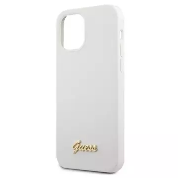 Ratet mal, GUHCP12SLSLMGWH iPhone 12 mini 5,4" biały/white Hardcase Metal Logo Script