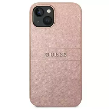 Ratet mal, GUHCP14MPSASBPI Hülle für Apple iPhone 14 Plus 6,7" rosa/rosa Saffiano Strap