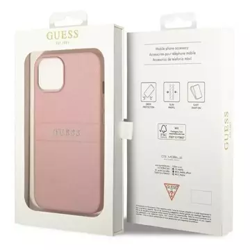 Ratet mal, GUHCP14MPSASBPI Hülle für Apple iPhone 14 Plus 6,7" rosa/rosa Saffiano Strap