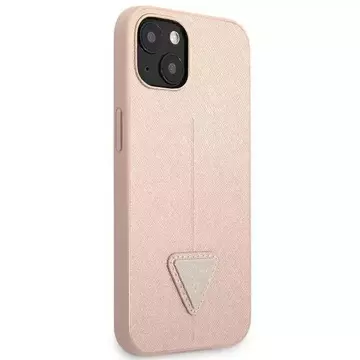 Ratet mal, GUHCP14MPSATLP Hülle für Apple iPhone 14 Plus 6,7" rosa/rosa Hardcase SaffianoTriangle Logo