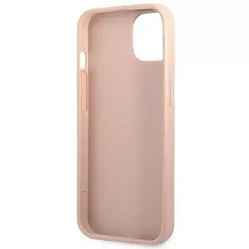 Ratet mal, GUHCP14MPSATLP Hülle für Apple iPhone 14 Plus 6,7" rosa/rosa Hardcase SaffianoTriangle Logo