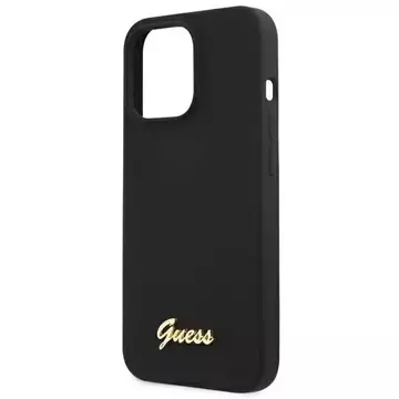 Ratet mal, GUHMP13XLSLMGBK iPhone 13 Pro Max 6,7" schwarz/czarny Hardcase Silikonschrift Gold Logo