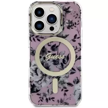 Ratet mal, GUHMP14XHCFWSP Handyhülle für Apple iPhone 14 Pro Max 6,7" pink/pink Hardcase Flower MagSafe