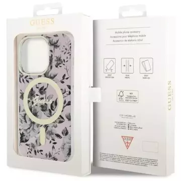 Ratet mal, GUHMP14XHCFWSP Handyhülle für Apple iPhone 14 Pro Max 6,7" pink/pink Hardcase Flower MagSafe