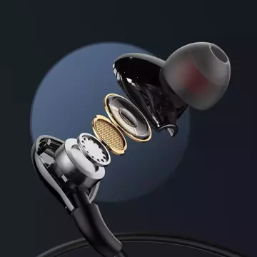 Remax kabelgebundener In-Ear-Kopfhörer aus Metall mit 1,2 m Lightning-Lautstärke-Fernbedienung schwarz (RM-655is)