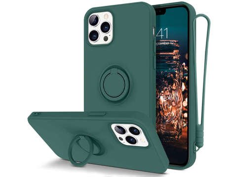 Ring Ultra Slim Alogy Silikonhülle für iPhone 12/12 Pro 6.1 Green Glass