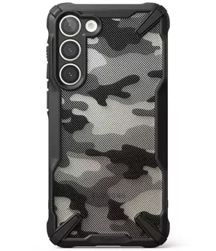 Ringke Fusion X Design Schutzhülle für Samsung Galaxy S23 Plus Camo Black schwarz