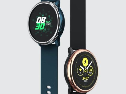 Ringke-Lünette für Galaxy Watch Active 2, 40 mm, glänzender schwarzer Stahl