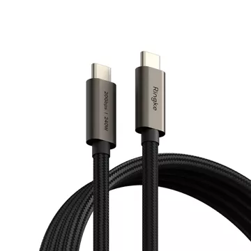 Ringke USB 3.2 Gen 2x2 Typ-C-Kabel zum Laden und zur Datenübertragung PD240w 100 cm Schwarz