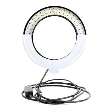 Ringlampe 5in1 LED Alogy fotografischer Ring für Make-up Selfie Bluetooth Halter Stativclip Fernbedienung Schwarz