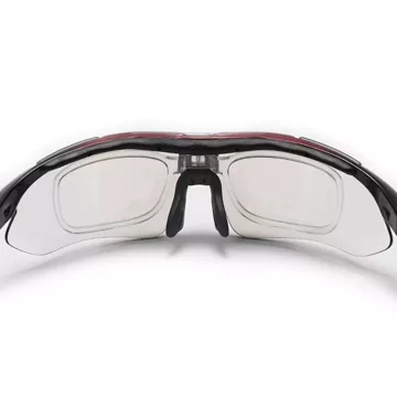 Rockbros 10001 polarisierende Fahrradbrille – Schwarz und Rot