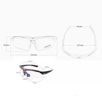 Rockbros 10003 polarisierte Fahrradbrille – schwarz
