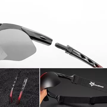 Rockbros 10143 photochrome UV400-Fahrradbrille – Schwarz
