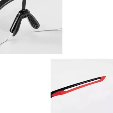 Rockbros 10173 photochrome UV400-Fahrradbrille – Schwarz und Rot